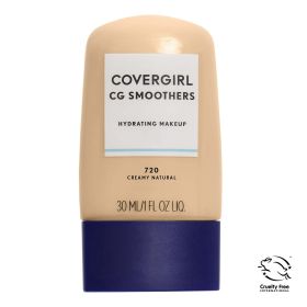 COVERGIRL Smoothers Hydrating Foundation, 720 Creamy Natural, 1 fl oz, Hydrating Foundation, Cruelty Free Foundation, Liquid Foundation, Cream Foundat
