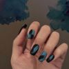 Blue Red Black False Fingernails Artificial False Nails Tips Nail Art Decoration; Oil Painting Fake Nails