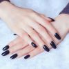 False Fingernails Black Artificial False Nails Tips Full Cover Fake Nails
